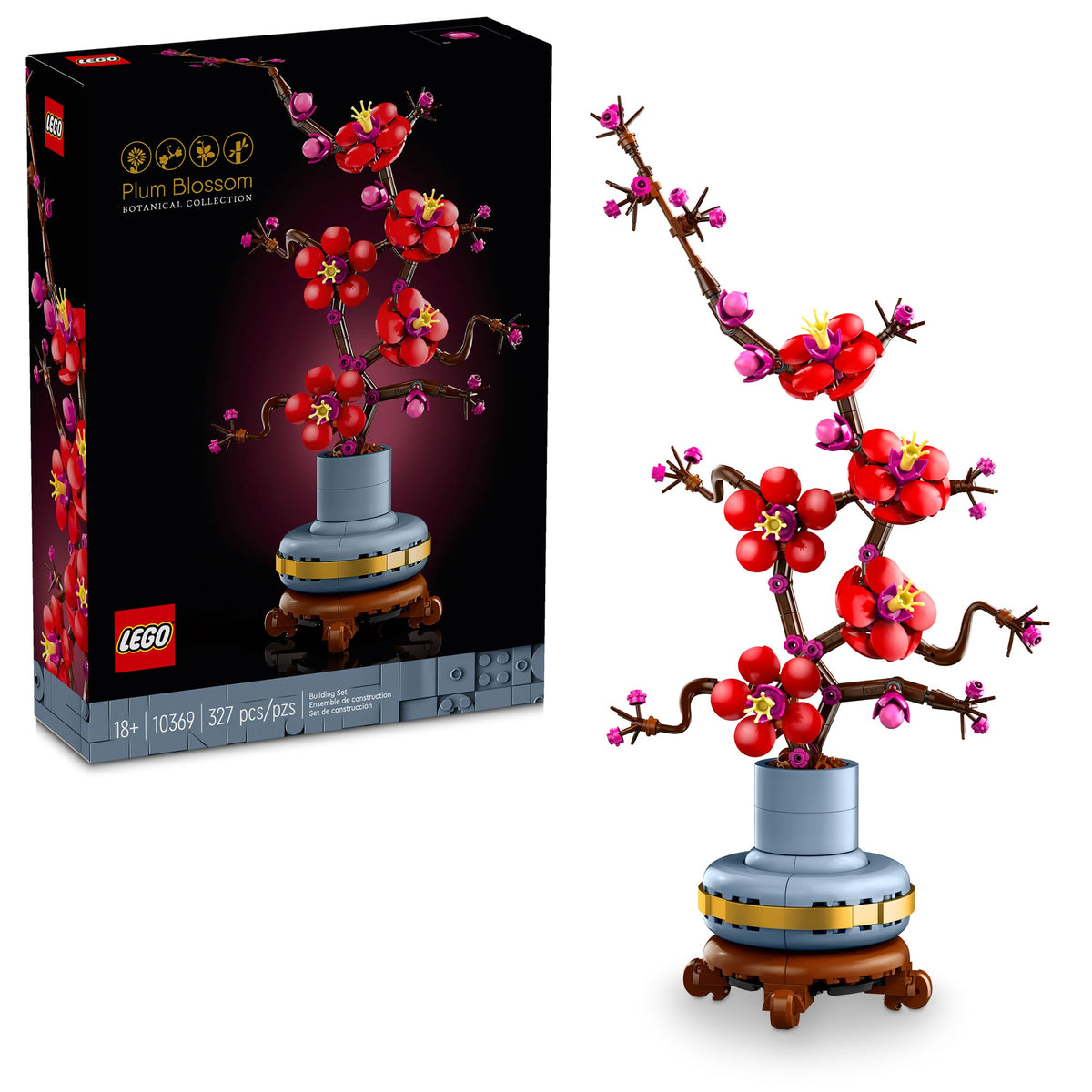 LEGO Toys & Games LEGO Botanical Plum Blossom, 10369, Ages 18+, 327 Pieces 673419400473