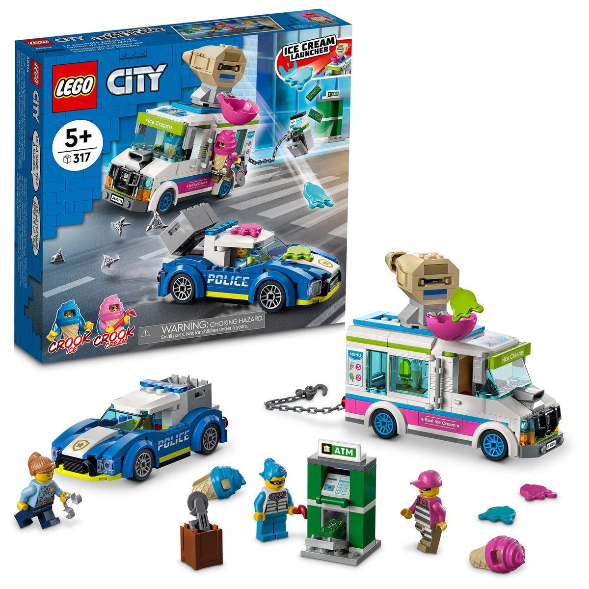 LEGO Toys & Games LEGO City Ice Cream Truck Police Chase, 60314, Ages 5+, 317 Pieces 673419359221