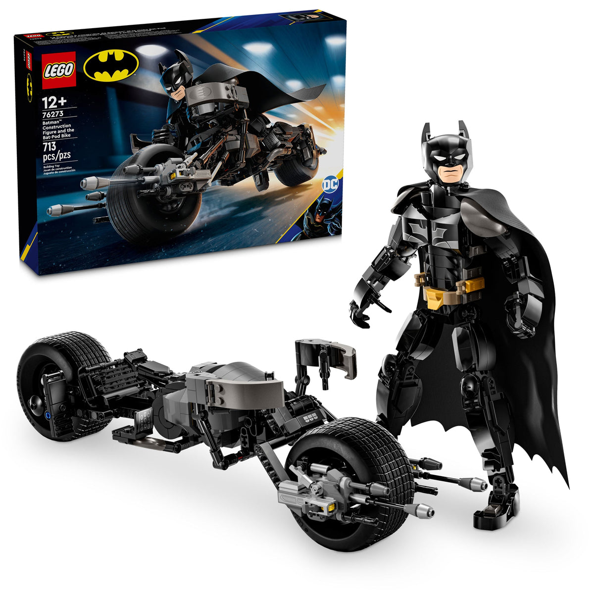 LEGO Toys & Games LEGO DC Comics Batman Construction Figure and the Bat-Pod Bike, 76273, Ages 12+, 713 Pieces 673419390828