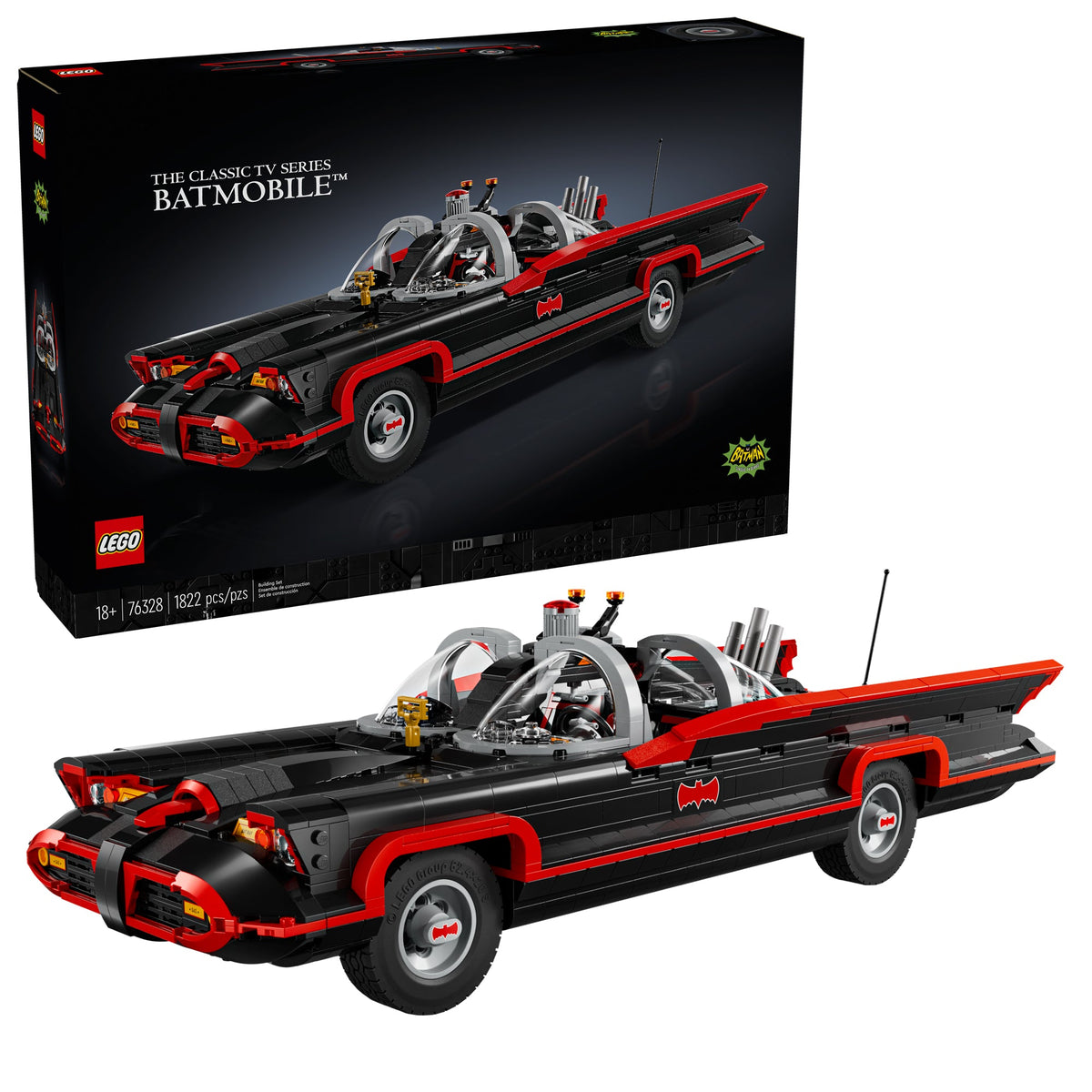 LEGO Toys & Games LEGO DC Comics Batman: The Classic TV Series Batmobile, 76328, Ages 18+, 1822 Pieces 673419400503