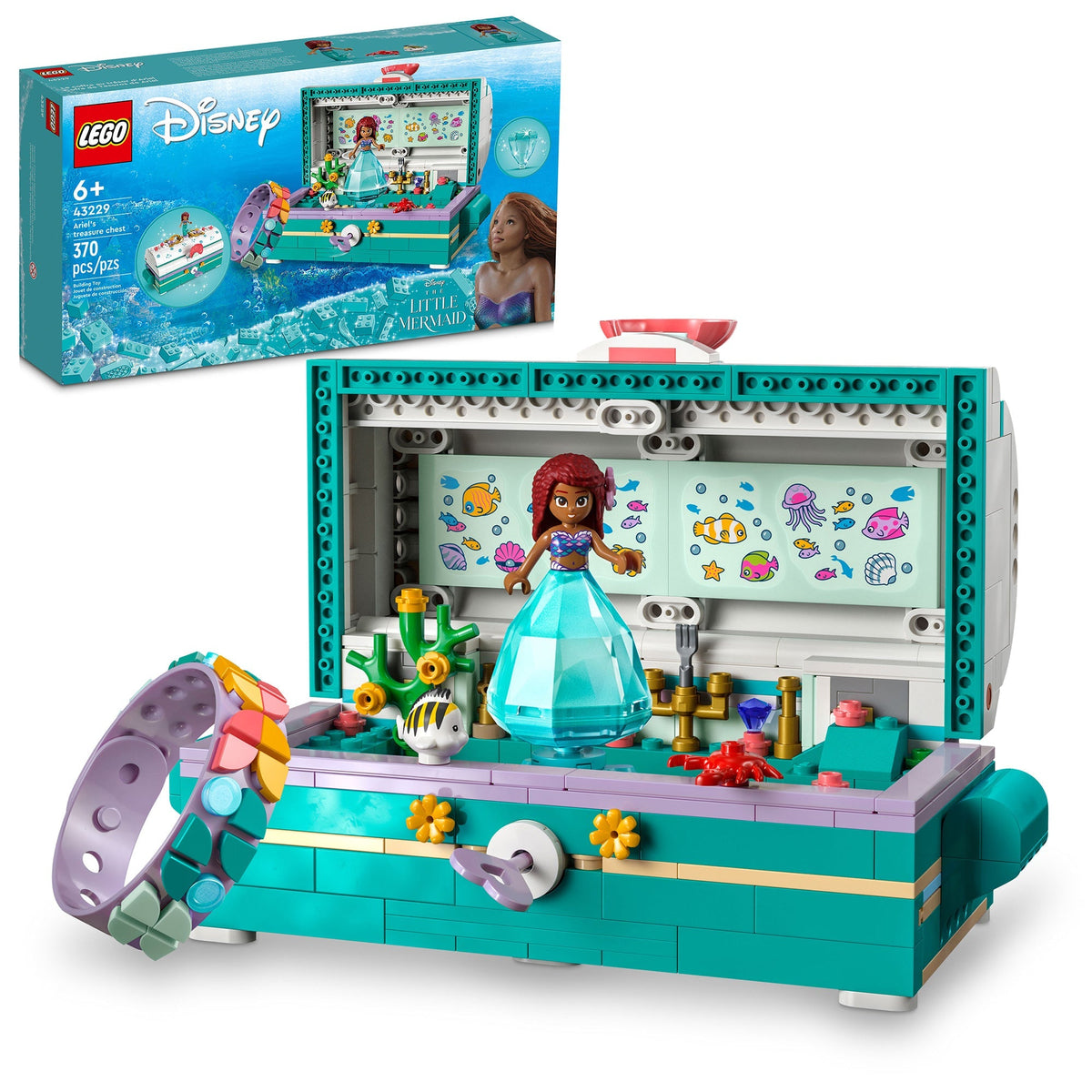 LEGO Toys & Games LEGO Disney Ariel's Treasure Chest, 43229, Ages 6+, 370 Pieces 673419379175