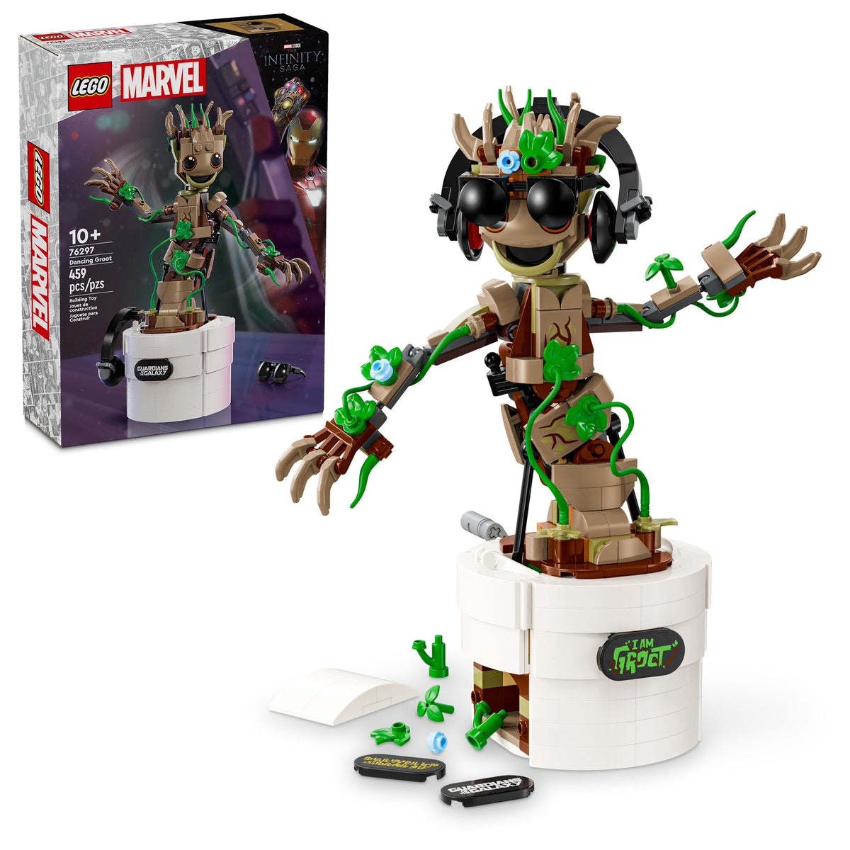 LEGO Toys & Games LEGO Marvel Dancing Groot, 76297, Ages 10+, 459 Pieces 673419394369