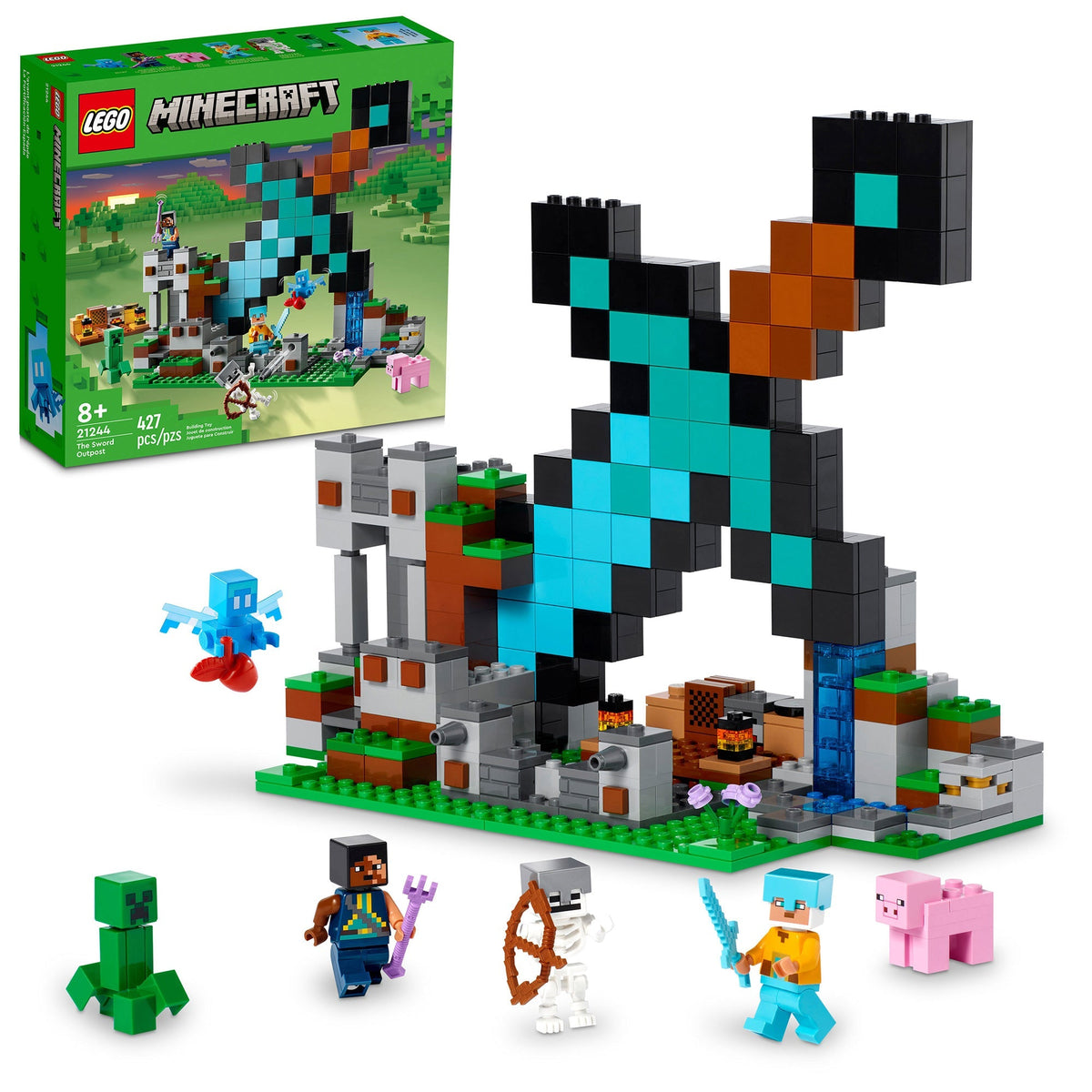 LEGO Toys & Games LEGO Minecraft The Sword Outpost, 21244, Ages 8+, 427 Pieces 673419374798