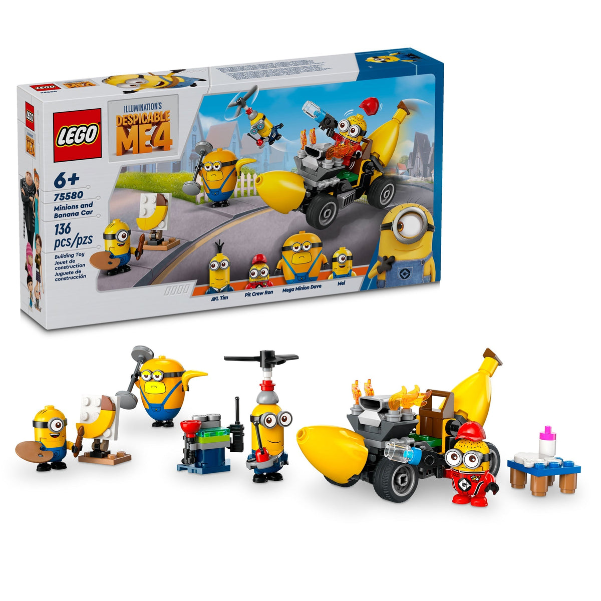 LEGO Toys & Games LEGO Minions and Banana Car, 75580, Ages 6, 136 Pieces 673419391085