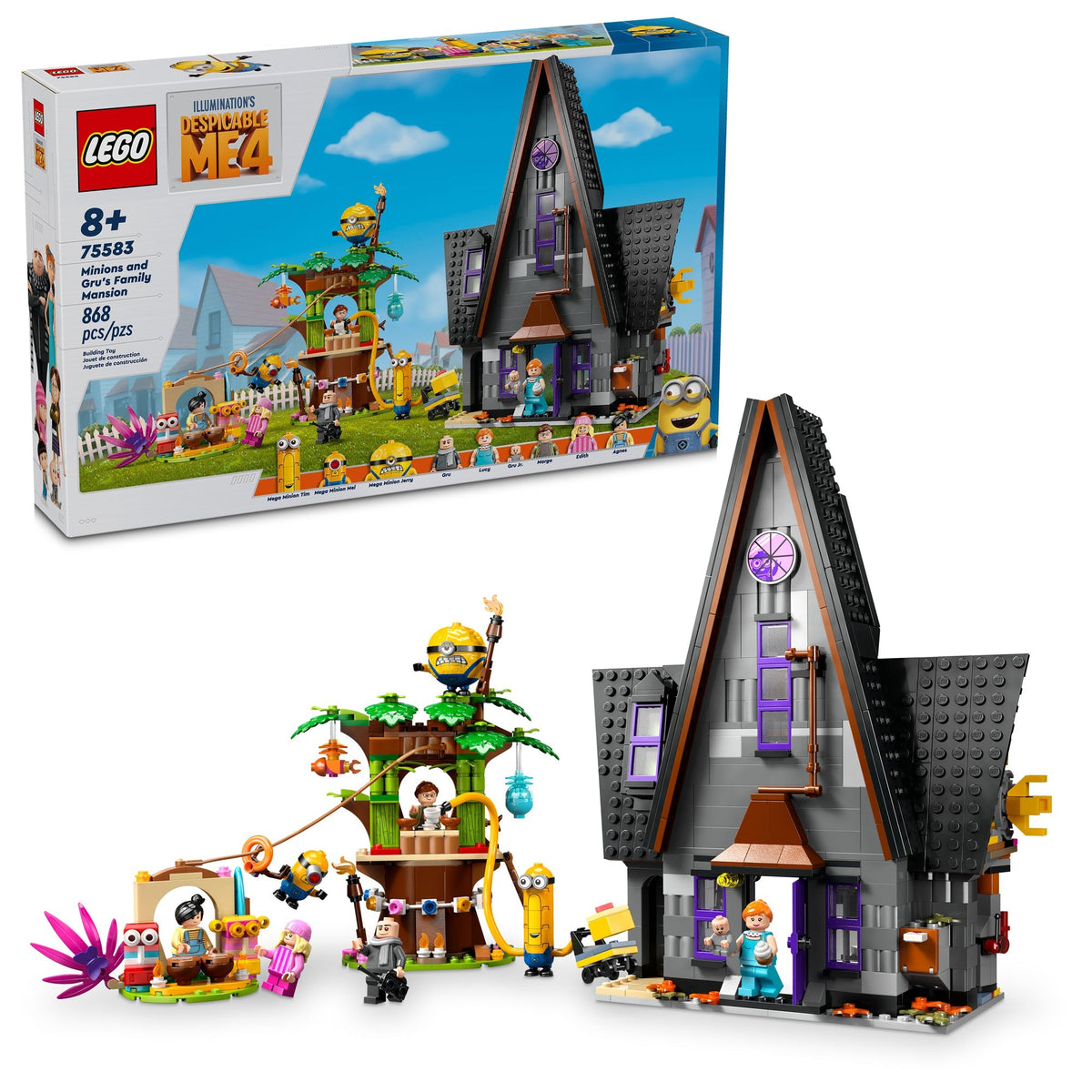 LEGO Toys & Games LEGO Minions and Gru's Family Mansion, 75583, Ages 8, 868 Pieces 673419391115