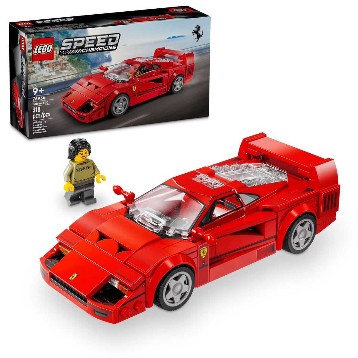 LEGO Toys & Games LEGO Speed Champions Ferrari F40 Supercar, 76934, Ages 9+, 318 Pieces 673419400480