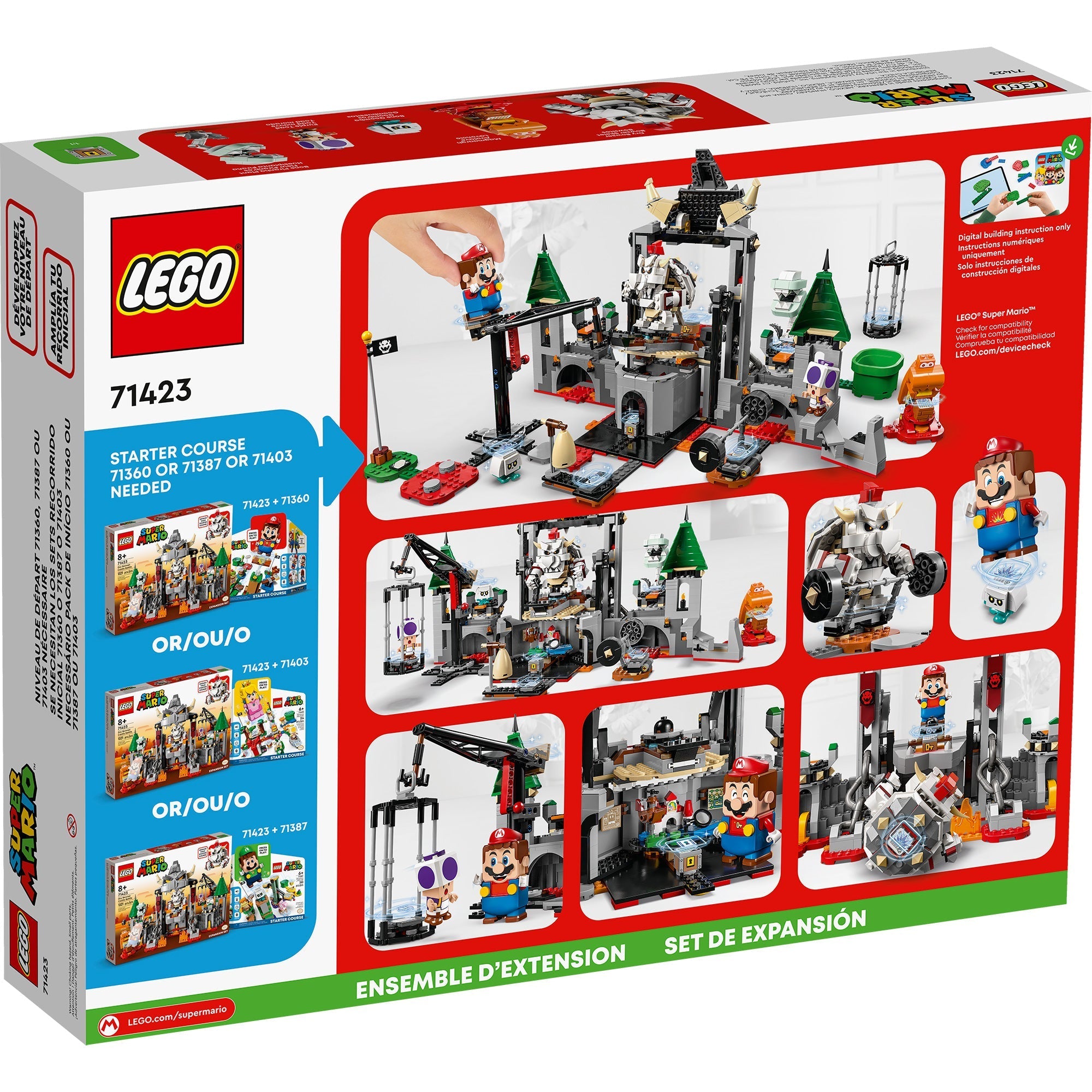 Bowser castle lego mario sale