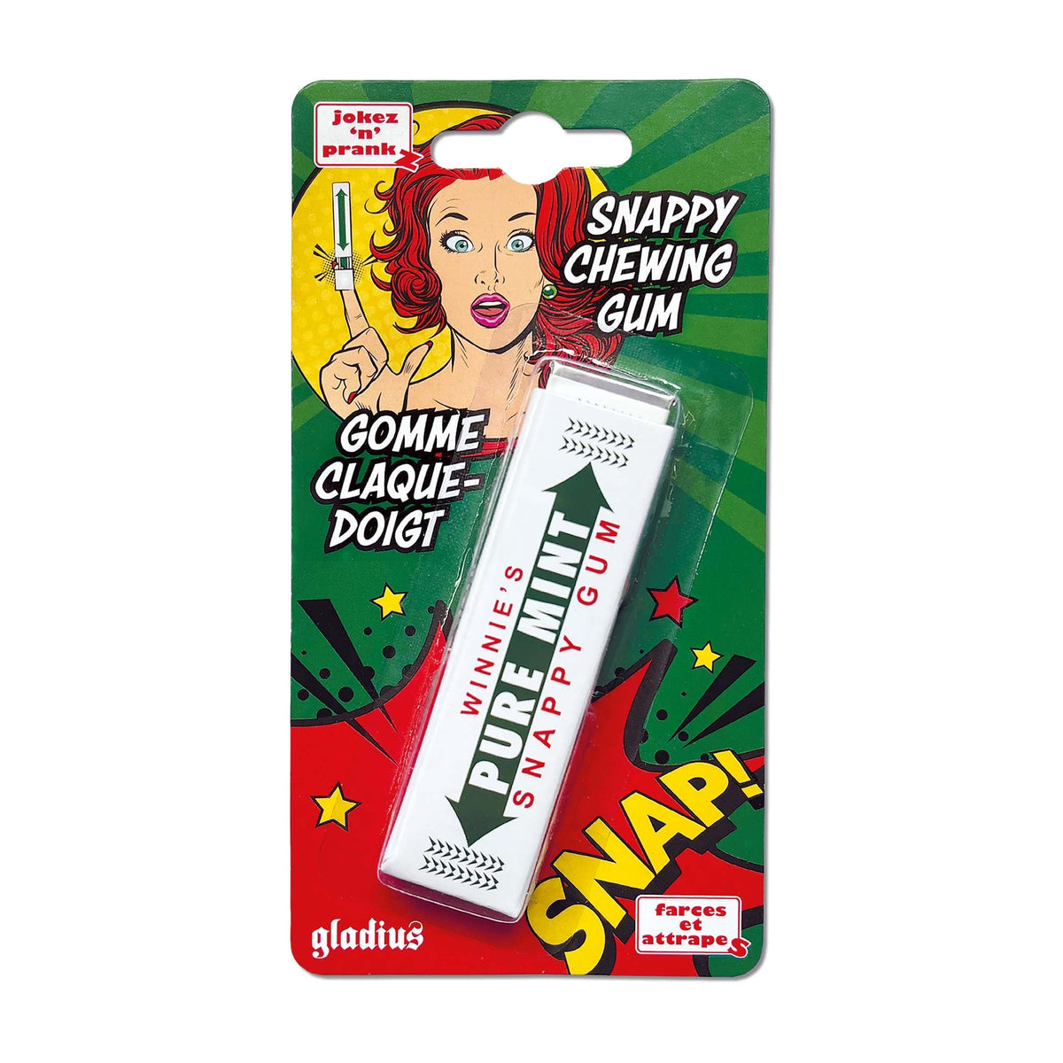 LES ÉDITIONS GLADIUS INT.INC. Novelties Snappy Chewing Gum, 1 Count