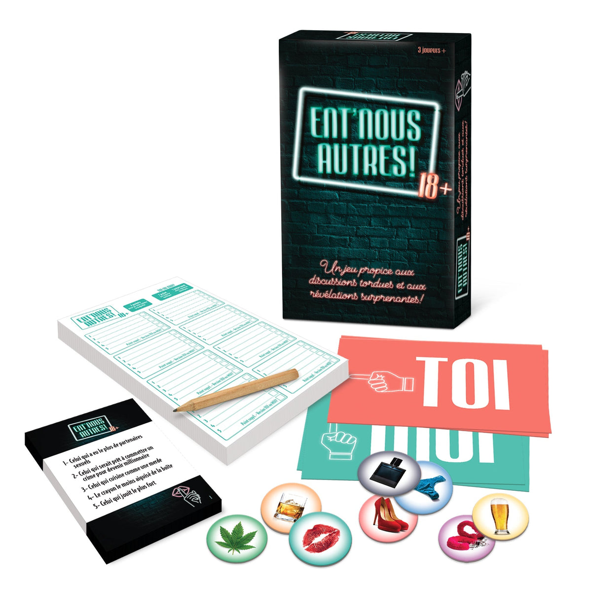 Ent' Nous Autres 18+ Game, French Version, 1 Count | Party Expert