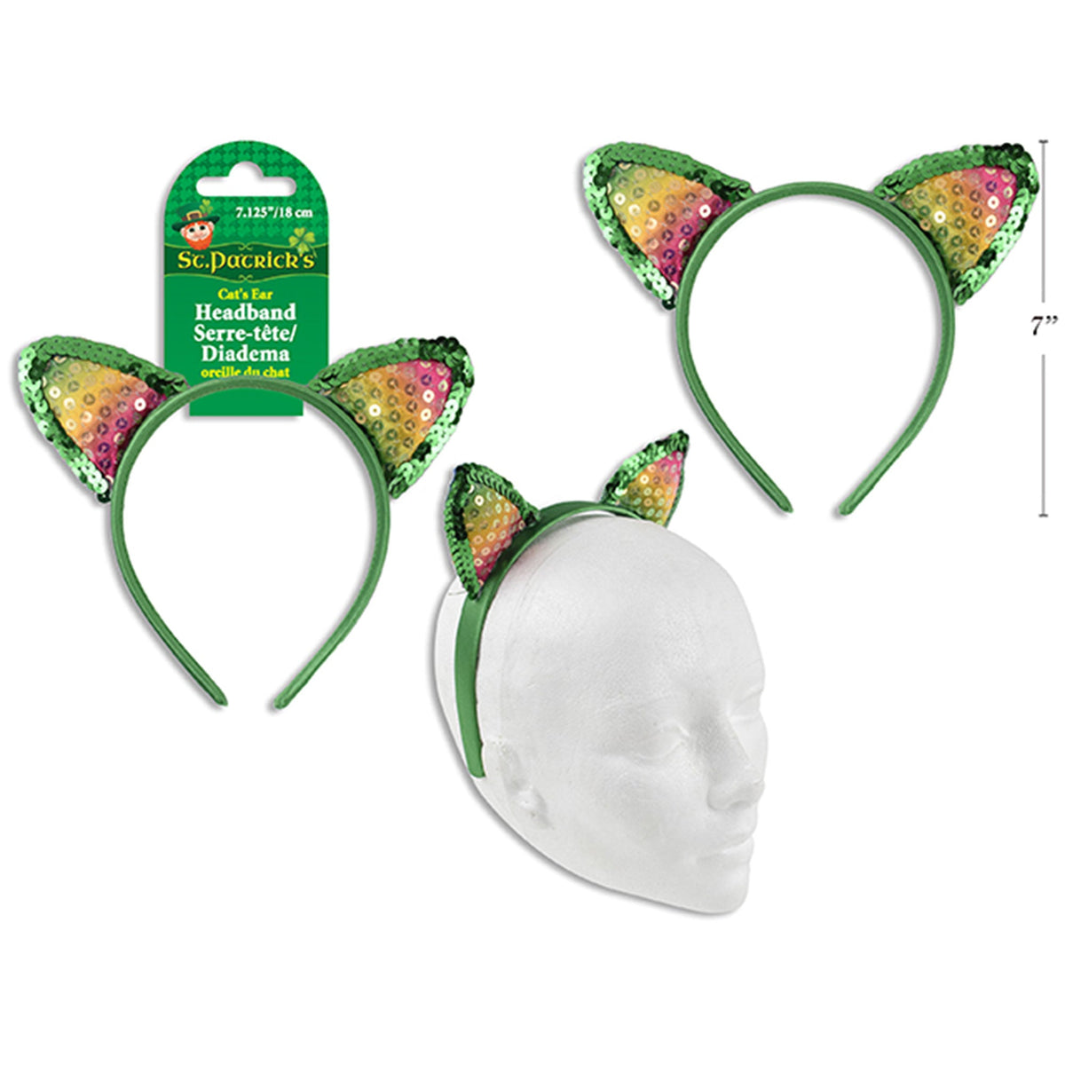 LINK PRODUCT SOLUTIONS St-Patrick St-Patrick's Cat's Ear Headband, 1 Count 676844326721