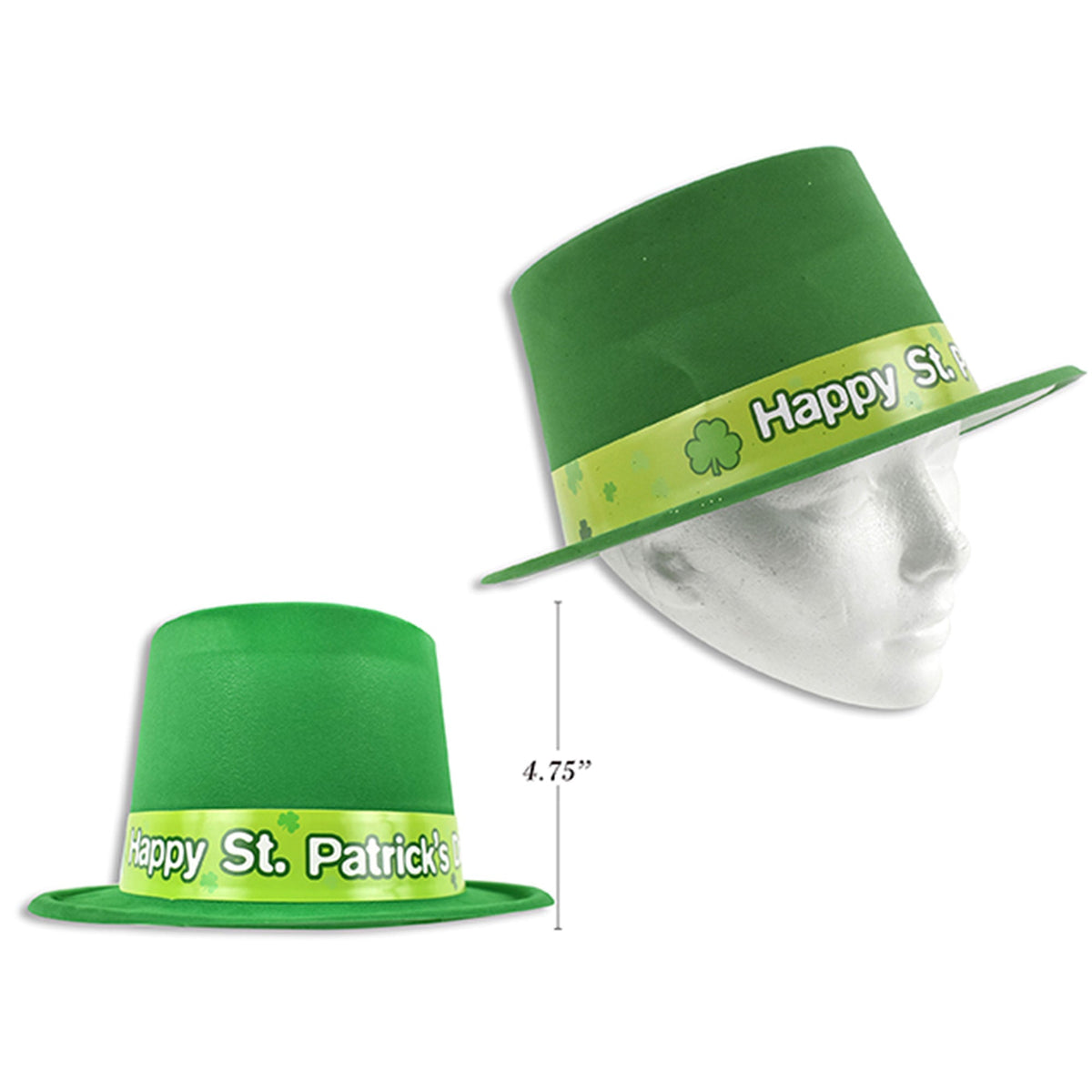 LINK PRODUCT SOLUTIONS St-Patrick St-Patrick's Green Top Hat, 1 Count 676844226489