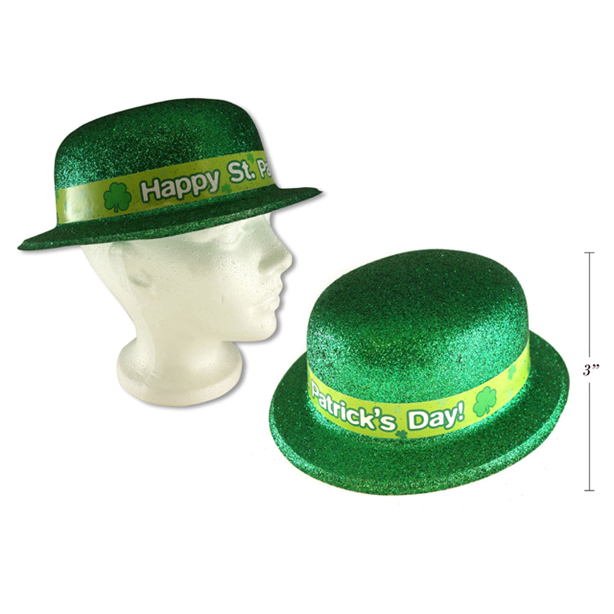 LINK PRODUCT SOLUTIONS St-Patrick St-Patrick's Plastic Derby Hat, 1 Count 676844114977