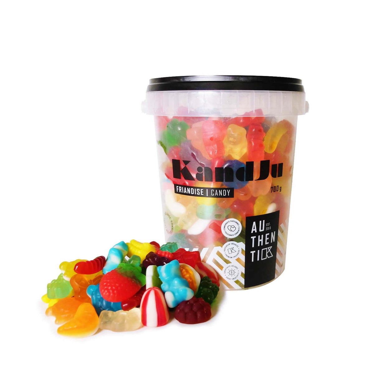 Ludik Candy KandJu Gummi Mix Candy Bucket, 700g, 1 count 809981093403