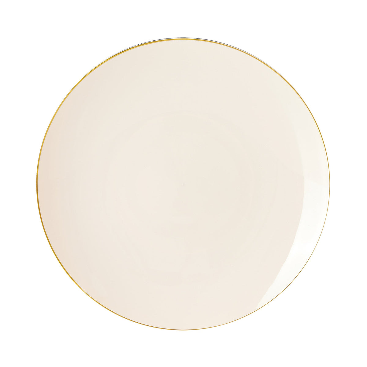 MADISON IMPORTS Disposable-Plasticware Premium Quality Round Blush Pink Plates with Gold Rim, 10 Inches, 10 Count 775310998179