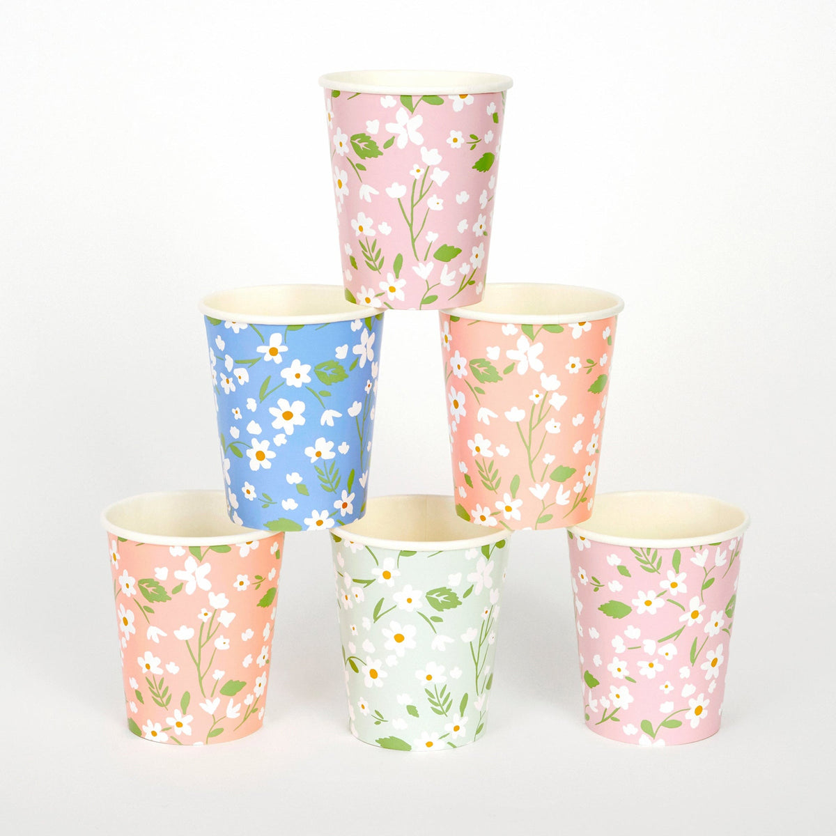 Meri Meri Everyday Entertaining Ditsy Floral Paper Cups, 9 Oz, 12 Count 636997274898