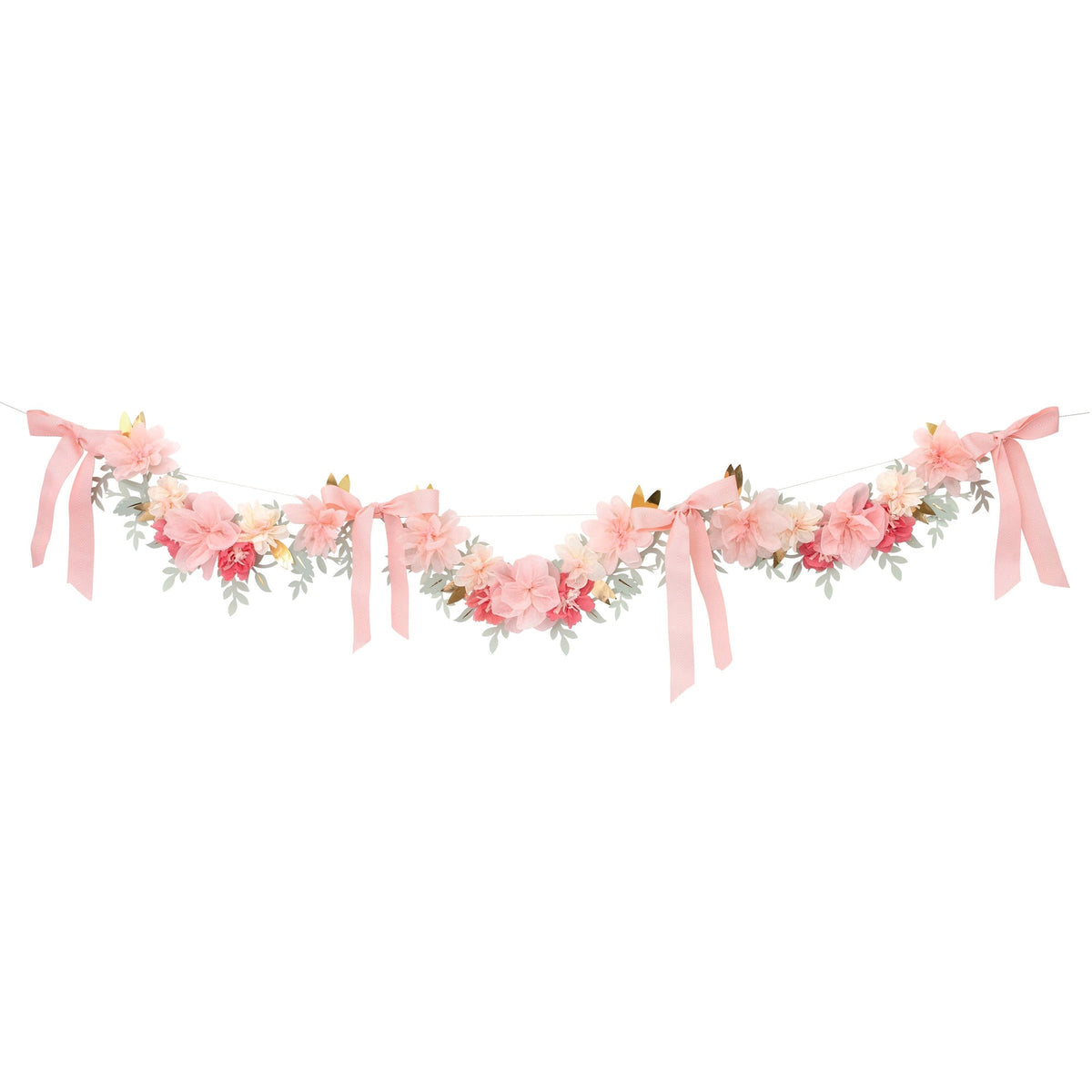 Meri Meri Everyday Entertaining Floral Garland, Ladurée, 54 Inches, 1 Count 636997276748