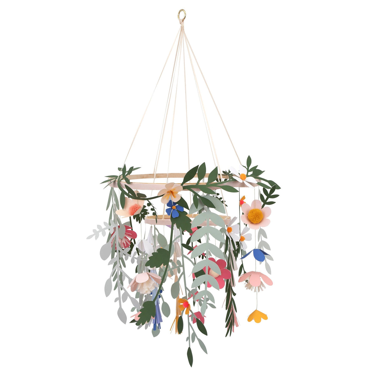 Meri Meri Everyday Entertaining Flower Garden Paper Chandelier, 14 x 32.25 x 14 Inches, 1 Count