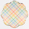 Meri Meri Everyday Entertaining Spring Plaid Large Lunch Paper Plates, 10.5 Inches, 8 Count