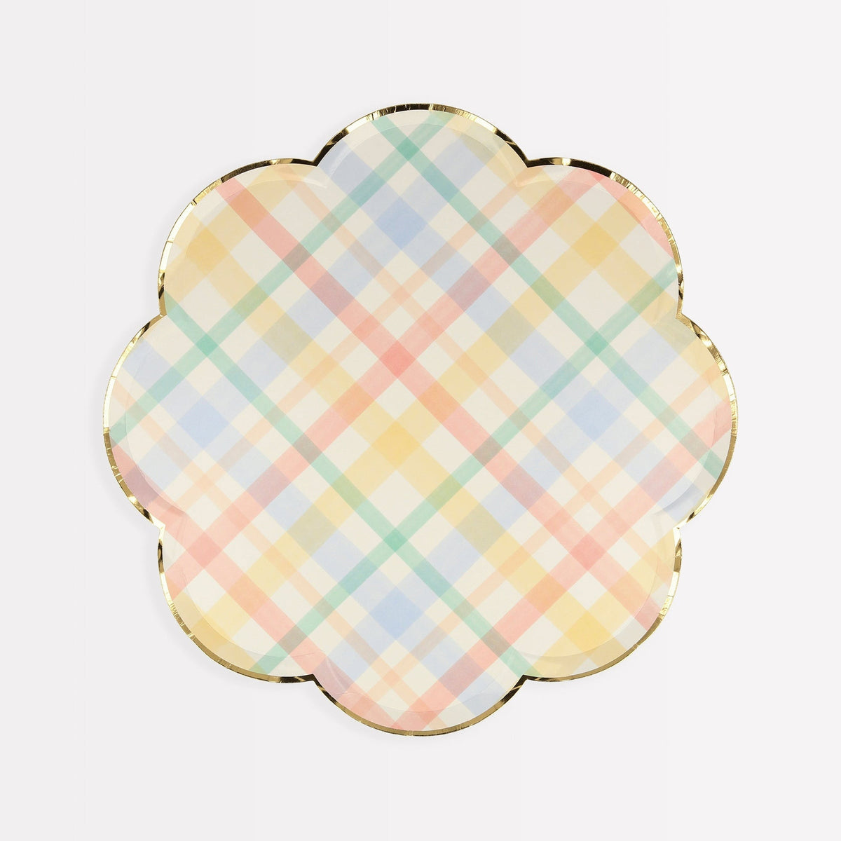 Meri Meri Everyday Entertaining Spring Plaid Small Dessert Paper Plates, 7 Inches, 8 Count 636997284767