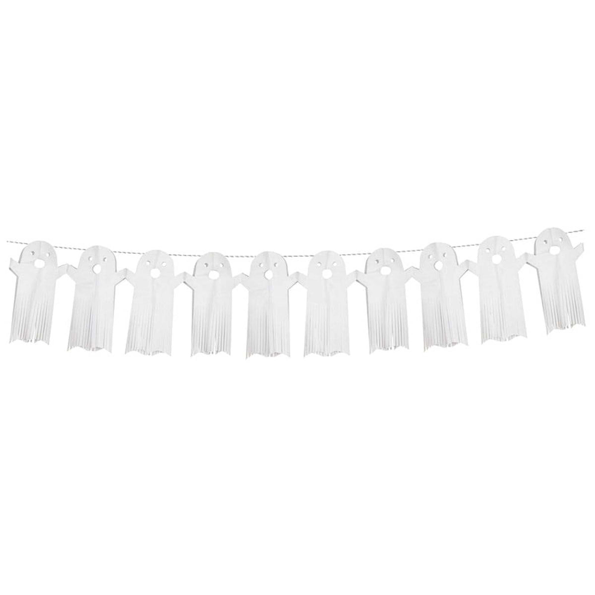 MERI MERI Halloween Ghost Tissue Paper Garland, 78 Inches, 1 Count 636997292410