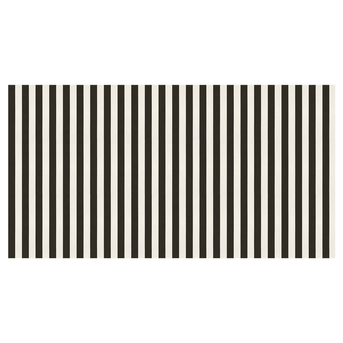 MERI MERI Halloween Mod Pattern Rectangular Paper Table Cover, Black Striped, 102 x 54 Inches, 1 Count 636997293479