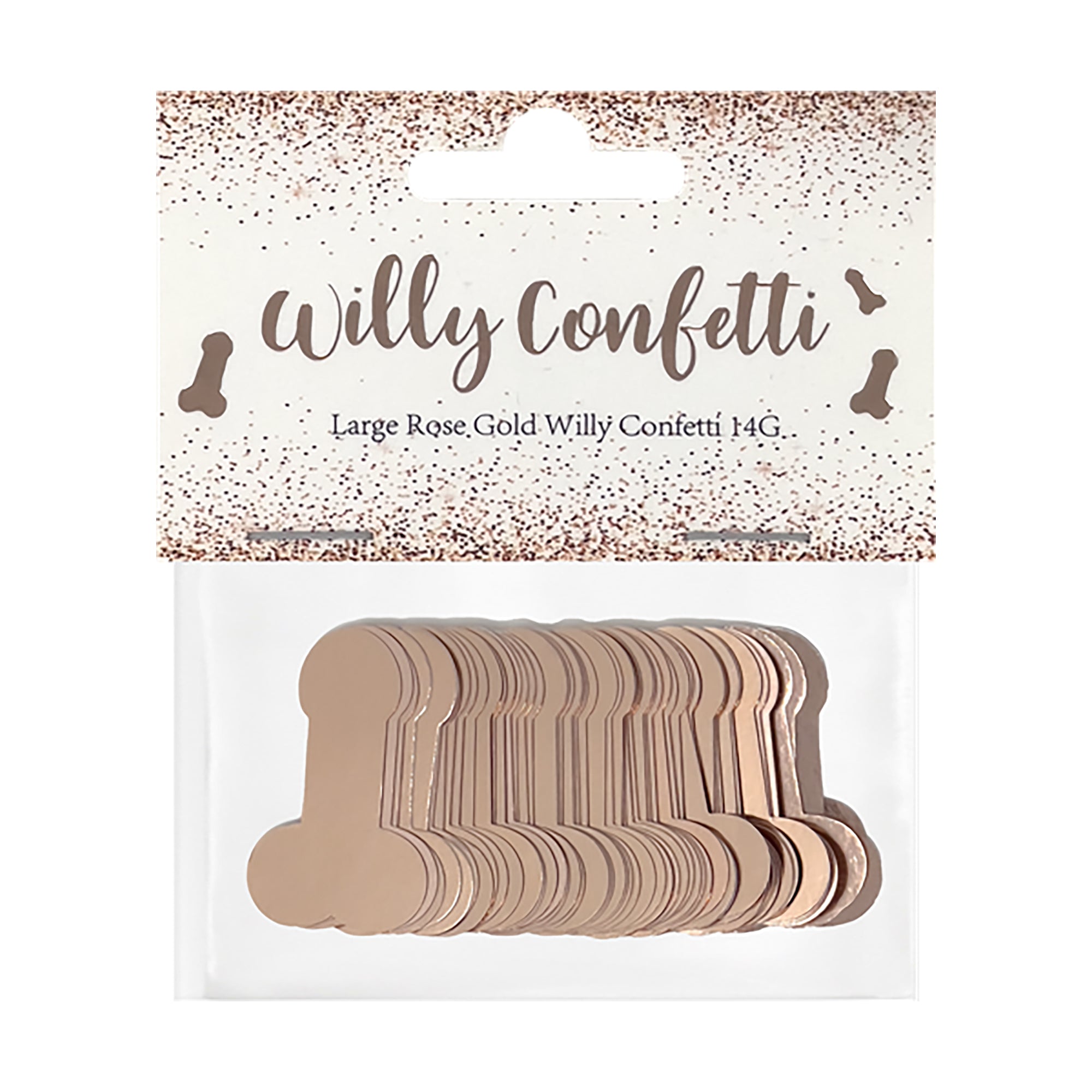 Bachelotette Party Large Rose Gold Willy Confetti | Party Supplies ...