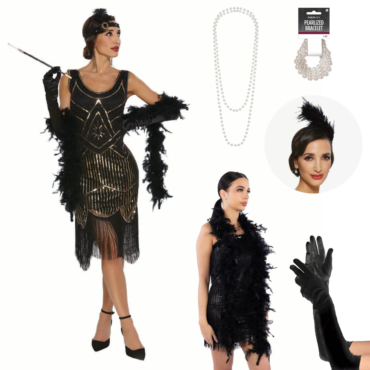 PARTY EXPERT 1920s Flappers Costume Kit for Adults