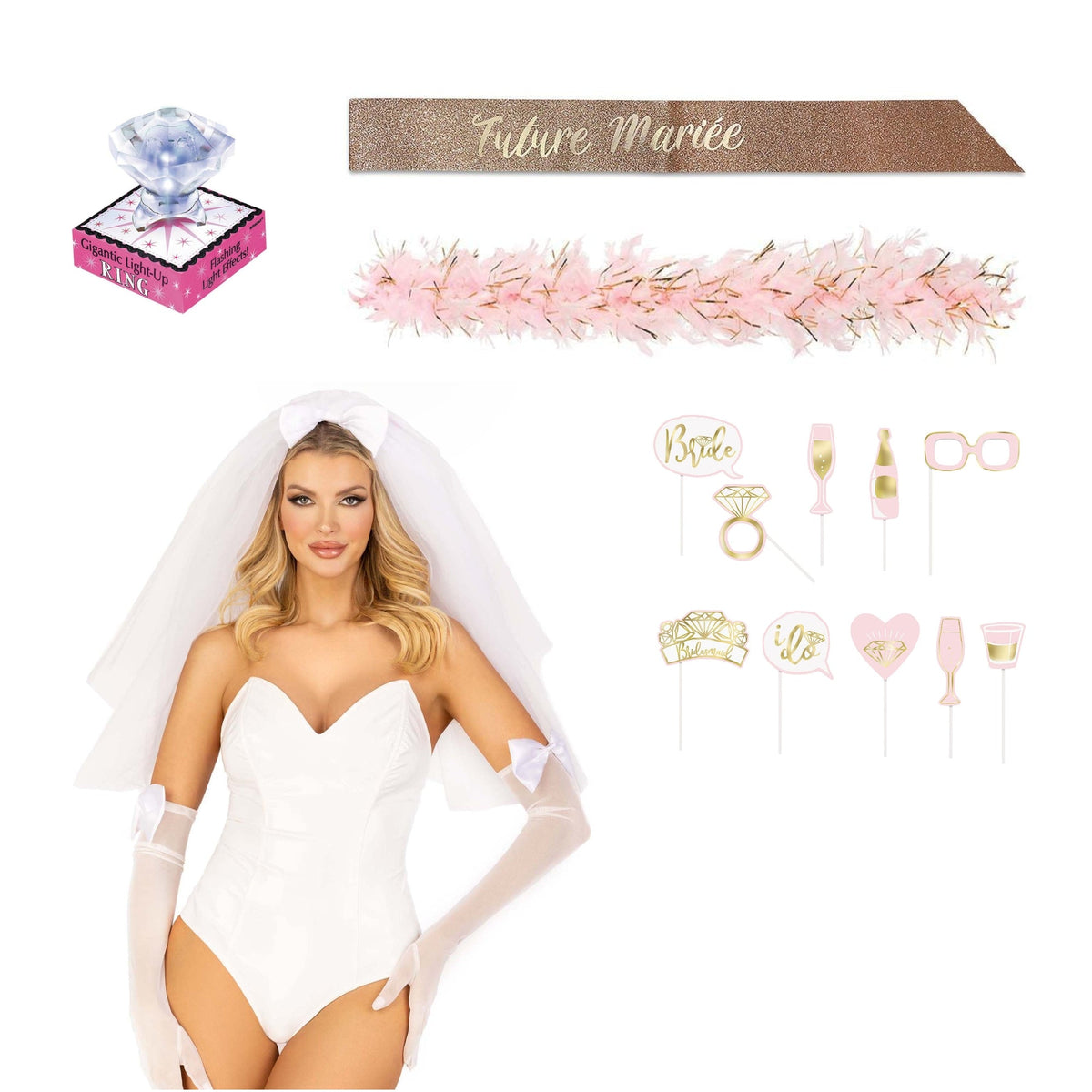 PARTY EXPERT Bachelorette Bachelorette Party Wearables Kit, French 732663244