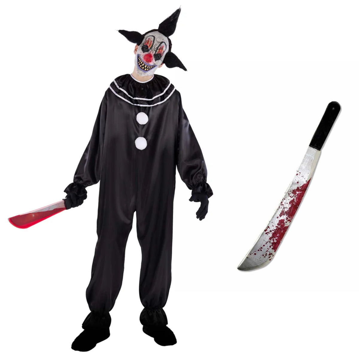 PARTY EXPERT Creepy Clown Costume Kit for Kids