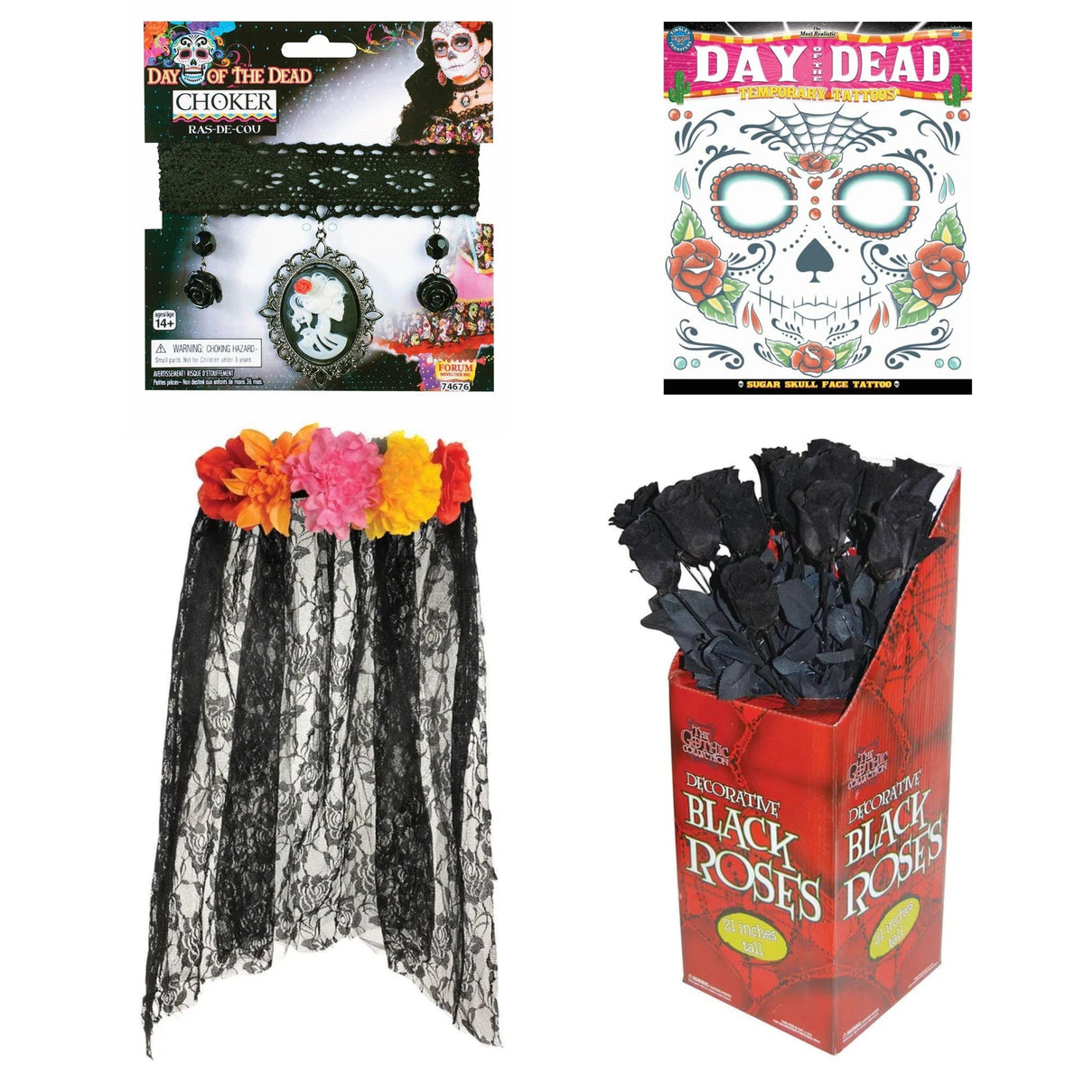 PARTY EXPERT Day of the Dead Costume Accessory Kit