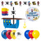 PARTY EXPERT Kids Birthday Ahoy Pirate Basic Decoration Party Supplies Kit, 8 Guests