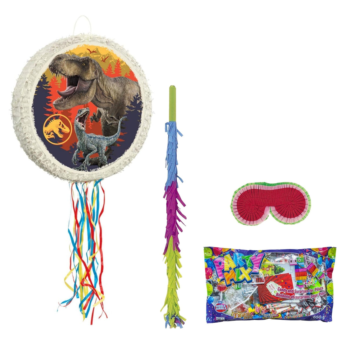 PARTY EXPERT Kids Birthday Jurassic World Piñata Birthday Party Kit