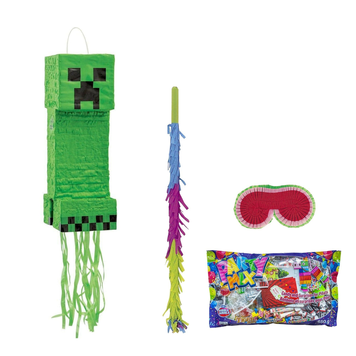 PARTY EXPERT Kids Birthday Minecraft Piñata Birthday Party Kit