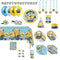 PARTY EXPERT Kids Birthday Minions Ultimate Birthday Party Supplies Kit, 8 Guests