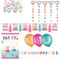 PARTY EXPERT Kids Birthday Peppa Pig Basic Decoration Birthday Party Supplies Kit, 8 Guests