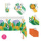 PARTY EXPERT Kids Birthday Safari Animal Basic Tableware 1st Birthday Party Supplies Kit, 8 Guests