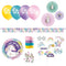 PARTY EXPERT Kids Birthday Unicorn Galaxy Basic Decoration Birthday Party Supplies Kit, 8 Guests