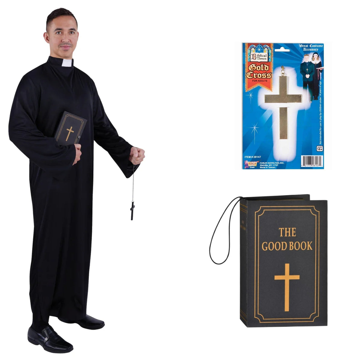 PARTY EXPERT Priest Costume Kit for Adults