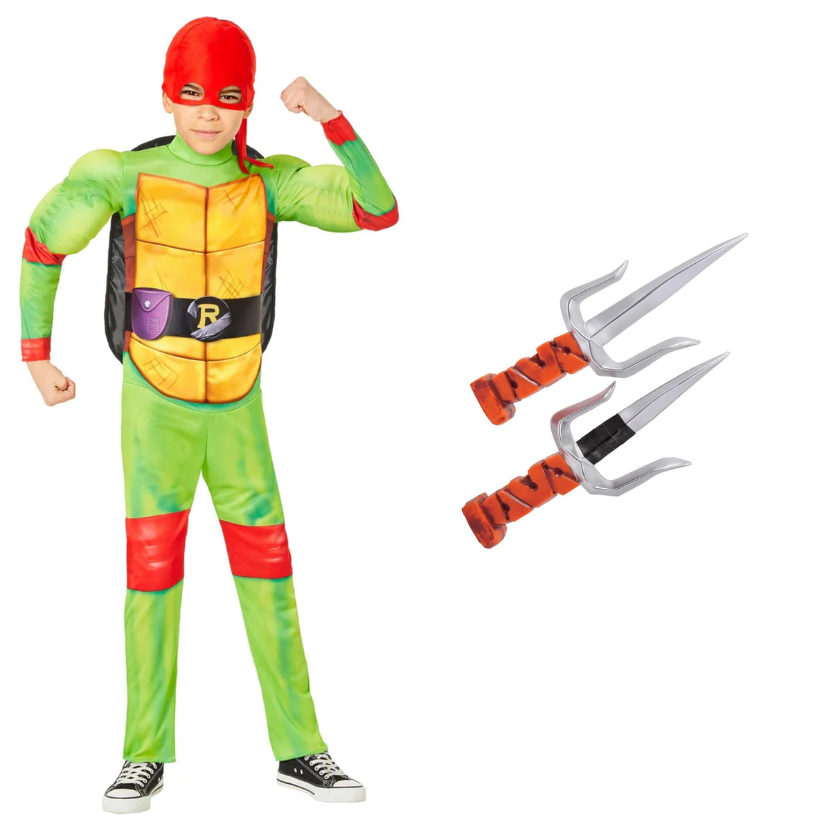 PARTY EXPERT Teenage Mutant Ninja Turtles Raph Costume Kit for Kids