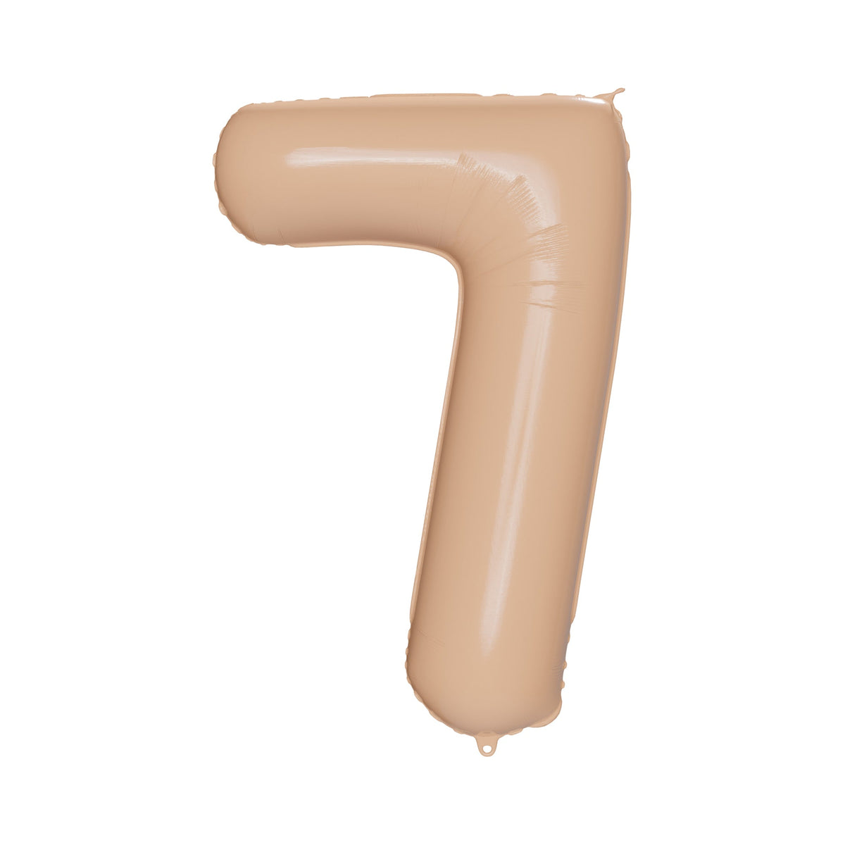 PARTYGRAM Balloons Blush Nude Number 7 Foil Balloon, Creamy Beige Matte Finish, Cappuccino, 34 Inches 810077658413