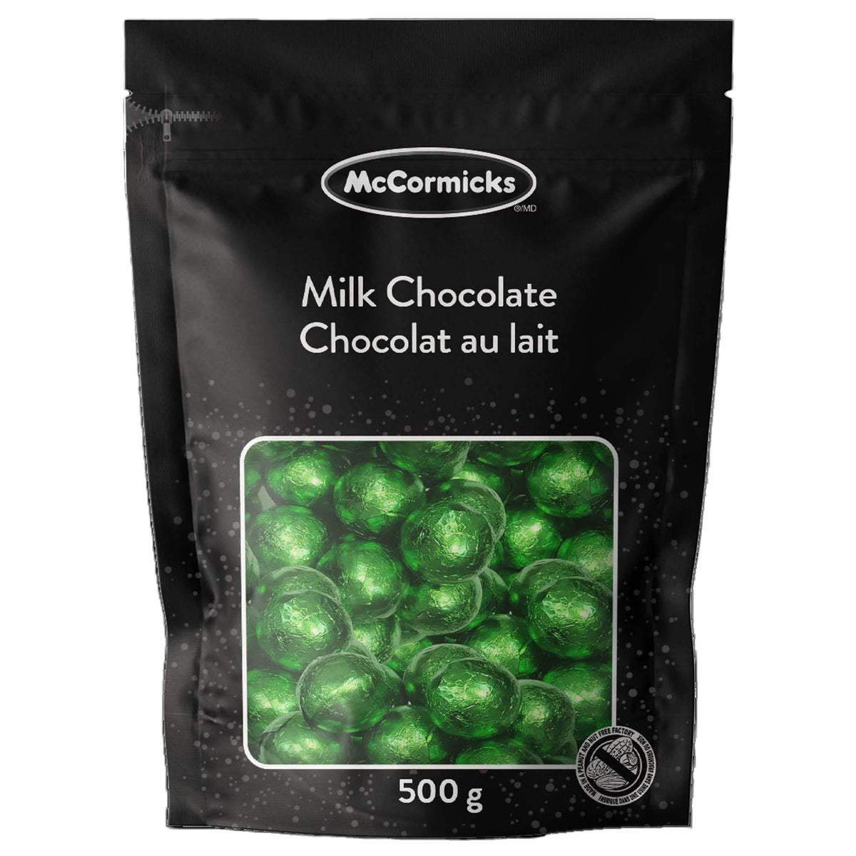 REGAL CONFECTION INC. Candy Milk Chocolate Balls, Green, 500g, 1 Count 057835050038