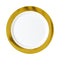 Ritch Import Disposable-Plasticware White Plates with Solid Gold Hot Stamp, 10 Inches, 8 Count 65573115829