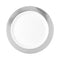 Ritch Import Disposable-Plasticware White Plates with Solid Silver Hot Stamp, 10 Inches, 8 Count 65573115828