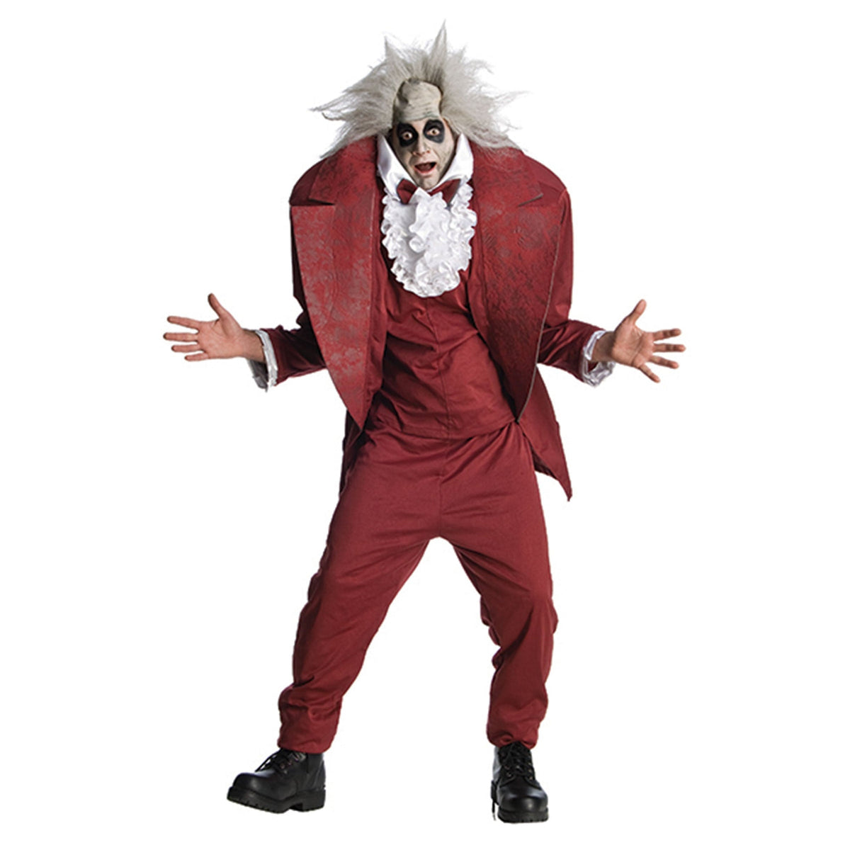 RUBIES II (Ruby Slipper Sales) Costumes Beetlejuice Shrunken Head Costume for Adults, Red Jacket and Pants