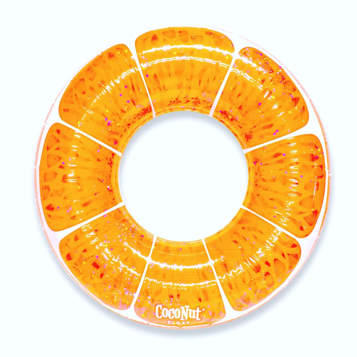 SALUS BRANDS Summer Orange Glitter Tangerine Pool Float, 42 x 42 Inches, 1 Count 810034400178