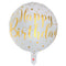 SANTEX Balloons Starry Golden Age Happy Birthday Foil Balloon, 18 Inches, 1 Count 3660380101611