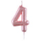 SANTEX Cake Supplies Light Pink Number 4 Birthday Candle, 1 Count 3660380084389