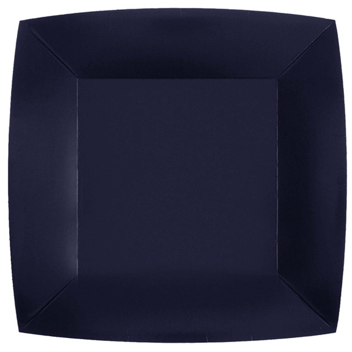 SANTEX Everyday Entertaining Navy Blue Large Square Lunch Party Paper Plates, 9 Inches, 10 Count 3660380087793