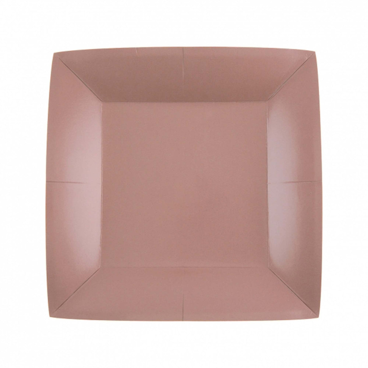 SANTEX Everyday Entertaining Rose Gold Small Square Dessert Party Paper Plates, 7 Inches, 10 Count 3660380072072