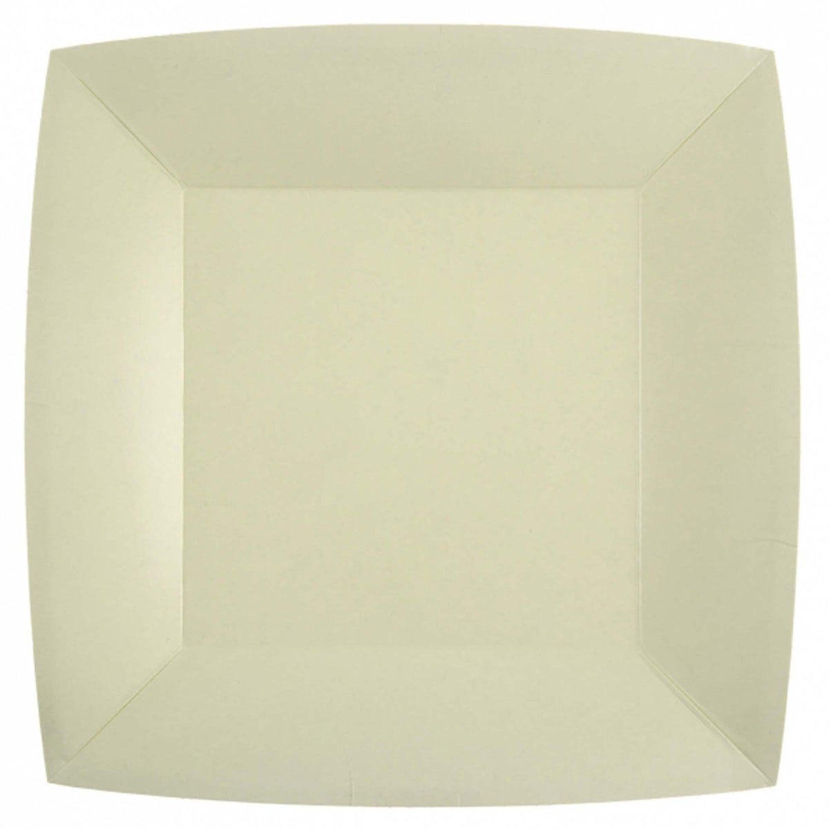 SANTEX Everyday Entertaining Sand Beige Large Square Lunch Party Paper Plates, 9 Inches, 10 Count 3660380072300